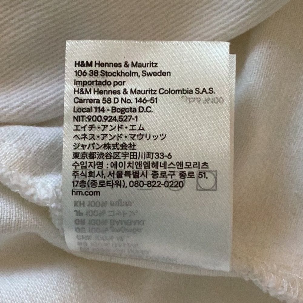 H&M DIVIDED NWT WHITE LIGHT WEIGHT DENIM JACKET COAT SMALL CROPPED - Picture 8 of 8